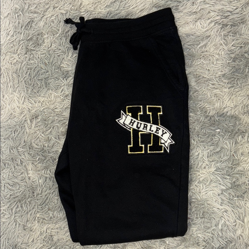 Hurley Mens Black Joggers